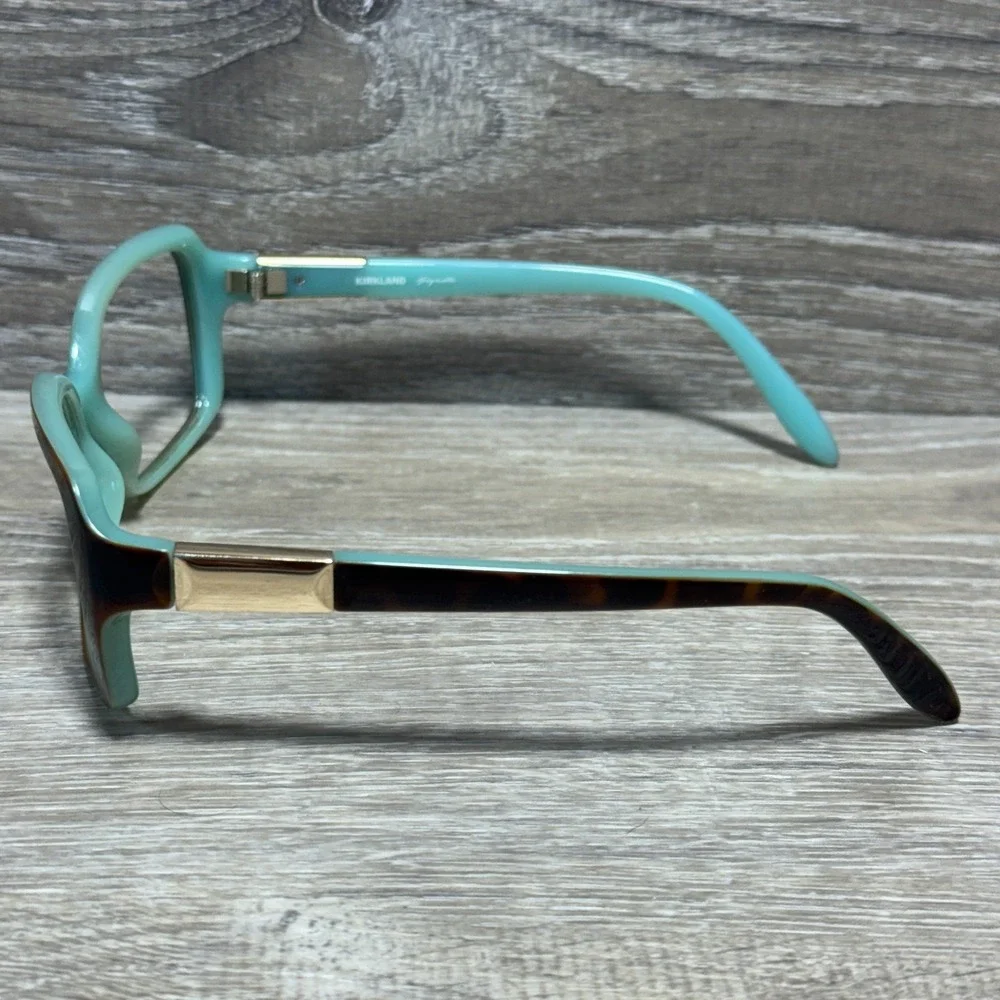 Kirkland Signature Eyeglass Frames Tortoise‎ Aqua Women's 58-17-140 Full Rim
